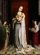 Gerard David Madonna and Child with Two Music Making Angels oil painting